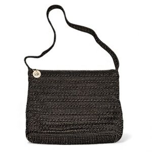 The Sak Original Crochet Black Shoulder Tote Bag